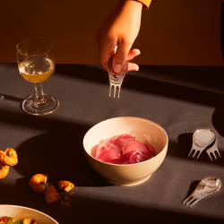 Conjunto de 4 Talheres Multiusos – Prateado – Moscardino – Alessi