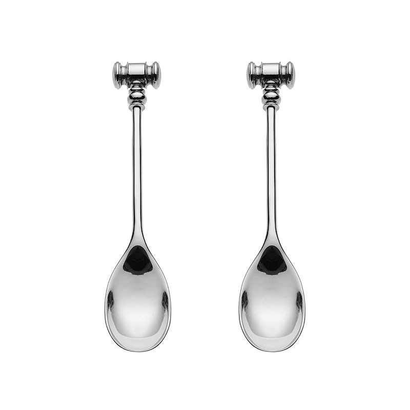 Conjunto de 2 Colheres com Martelo para Ovos – Inox – Dressed – Alessi