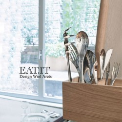 Conjunto de 6 Colheres de Café – Prateado – Eat.It – Alessi