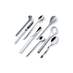 Conjunto de 8 Colheres para Café – Prateado – Il caffè/tè – Officina Alessi