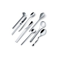 Conjunto de 8 Colheres para Café – Prateado – Il caffè/tè – Officina Alessi