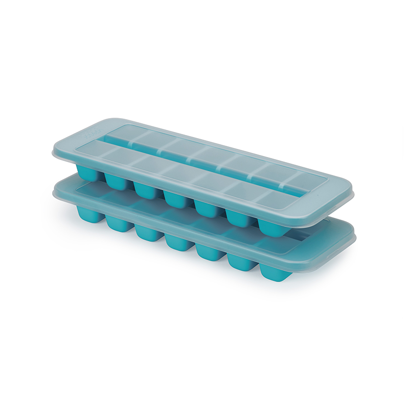 Conjunto de 2 Moldes para Gelo com Tampa – Azul – Flow Easy – Joseph Joseph