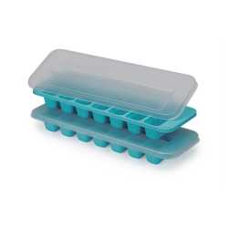 Conjunto de 2 Moldes para Gelo com Tampa – Azul – Flow Easy – Joseph Joseph