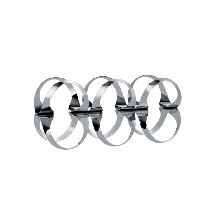 Garrafeira para 6 Garrafas – Prata – Ribbon – Officina Alessi