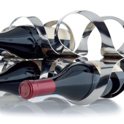 Garrafeira para 6 Garrafas – Prata – Ribbon – Officina Alessi