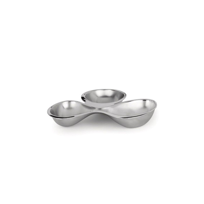 Set de 3 Compartimentos para Aperitivos – Prateado – Babyboop – Alessi