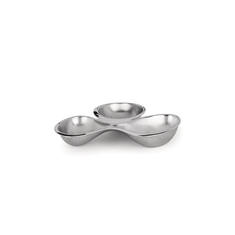 Set de 3 Compartimentos para Aperitivos – Prateado – Babyboop – Alessi
