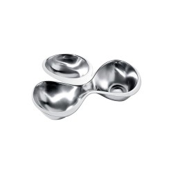 Set de 3 Compartimentos para Aperitivos – Prateado – Babyboop – Alessi
