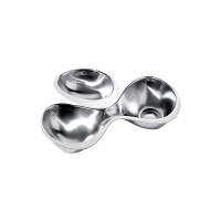 Set de 3 Compartimentos para Aperitivos – Prateado – Babyboop – Alessi