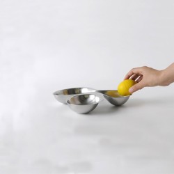 Set de 3 Compartimentos para Aperitivos – Prateado – Babyboop – Alessi