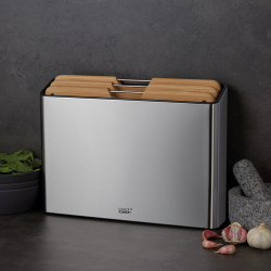 Conjunto de 3 Tábuas de Corte – Bamboo – Folio Steel – Joseph Joseph