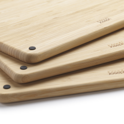 Conjunto de 3 Tábuas de Corte – Bamboo – Folio Steel – Joseph Joseph