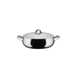 Tacho Baixo com Tampa 28cm – Inox – Mami – Alessi