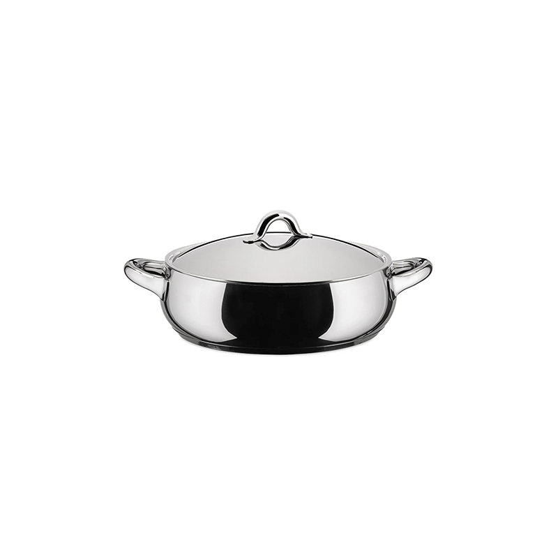 Tacho Baixo com Tampa 28cm – Inox – Mami – Alessi