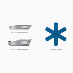 Conjunto de 2 Frigideiras Anti-Aderentes – Inox – Space Steel – Joseph Joseph