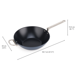 Wok Antiaderente com Tampa 32cm – Space – Joseph Joseph