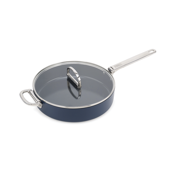 Sauté com Tampa e Pega Dobrável 28cm – Azul – Space – Joseph Joseph
