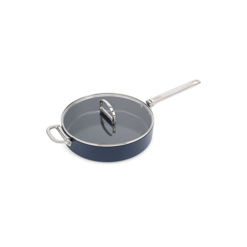 Sauté com Tampa e Pega Dobrável 28cm – Azul – Space – Joseph Joseph