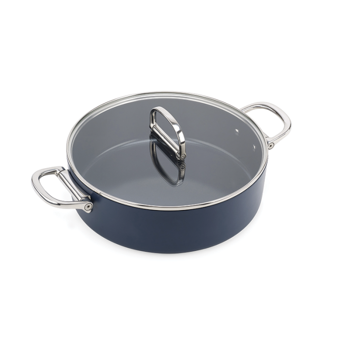 Caçarola com Tampa e Pega Dobrável 28cm – Azul – Space – Joseph Joseph