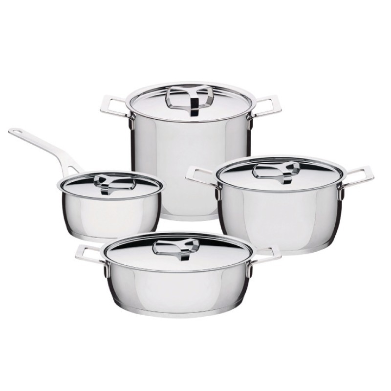 Conjunto de 7 Peças – Prateado – Pot And Pans – A Di Alessi
