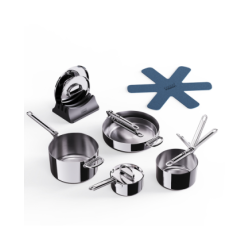 Trem de Cozinha de 5 Peças – Inox – Space Steel – Joseph Joseph