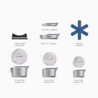 Trem de Cozinha de 5 Peças – Inox – Space Steel – Joseph Joseph