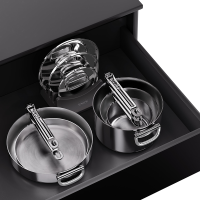 Trem de Cozinha de 5 Peças – Inox – Space Steel – Joseph Joseph