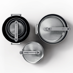 Trem de Cozinha de 6 Peças – Inox – Space Steel – Joseph Joseph