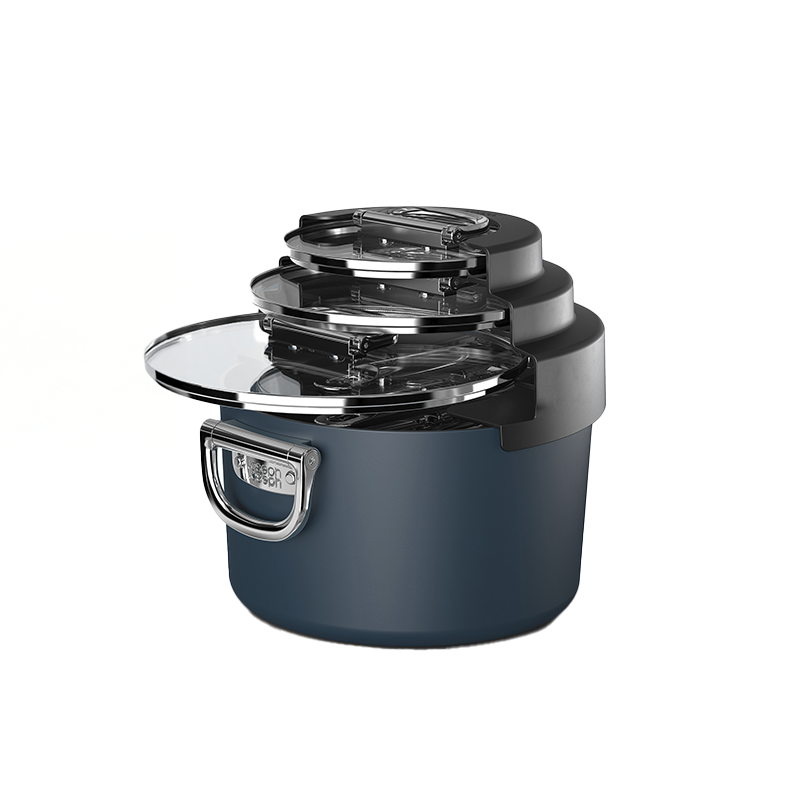 Trem de Cozinha de 3 Peças – Azul – Space Stack – Joseph Joseph
