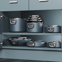 Trem de Cozinha de 3 Peças – Azul – Space Stack – Joseph Joseph