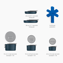 Trem de Cozinha de 5 Peças – Azul – Space – Joseph Joseph