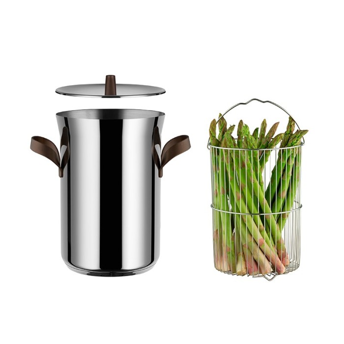 Panela para Espargos – Aço e Castanho – Edo – Alessi