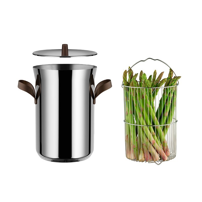 Panela para Espargos – Aço e Castanho – Edo – Alessi