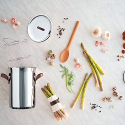 Panela para Espargos – Aço e Castanho – Edo – Alessi