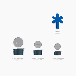 Conjunto de 3 Panelas Antiaderentes – Azul – Space – Joseph Joseph