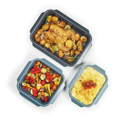 Conjunto de 3 Assadeiras – Azul – Nest Oven – Joseph Joseph