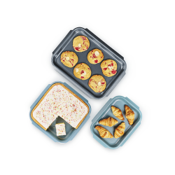 Conj. 3 Tabuleiros Anti-Aderentes para Forno – Azul – Nest Bake – Joseph Joseph