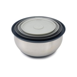 Conjunto de 4 Taças com Tampa – Inox – Nest Prep&Store 100 – Joseph Joseph