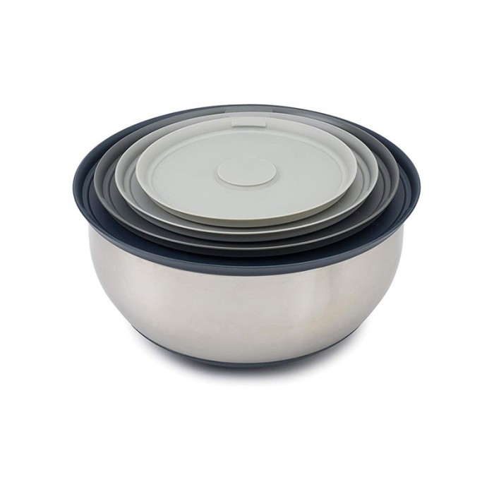 Conjunto de 4 Taças com Tampa – Inox – Nest Prep&Store 100 – Joseph Joseph