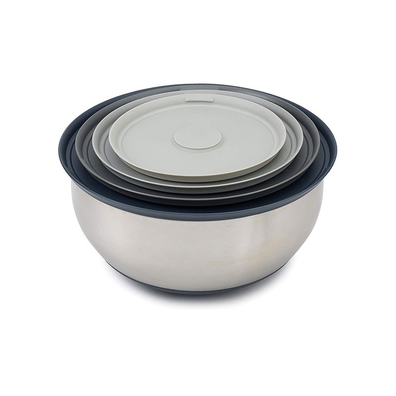 Conjunto de 4 Taças com Tampa – Inox – Nest Prep&Store 100 – Joseph Joseph