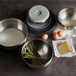 Conjunto de 4 Taças com Tampa – Inox – Nest Prep&Store 100 – Joseph Joseph