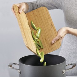 Tábua de Corte Dobrável Grande – Madeira – Chop2Pot Bamboo – Joseph Joseph