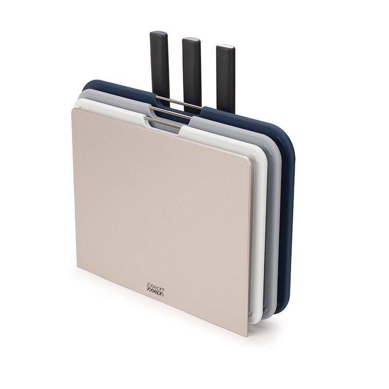 Conj. de Facas e Tábuas de Cortar – Cinza – Nest Boards Plus – Joseph Joseph