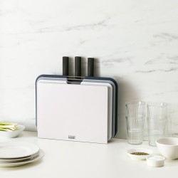 Conj. de Facas e Tábuas de Cortar – Cinza – Nest Boards Plus – Joseph Joseph