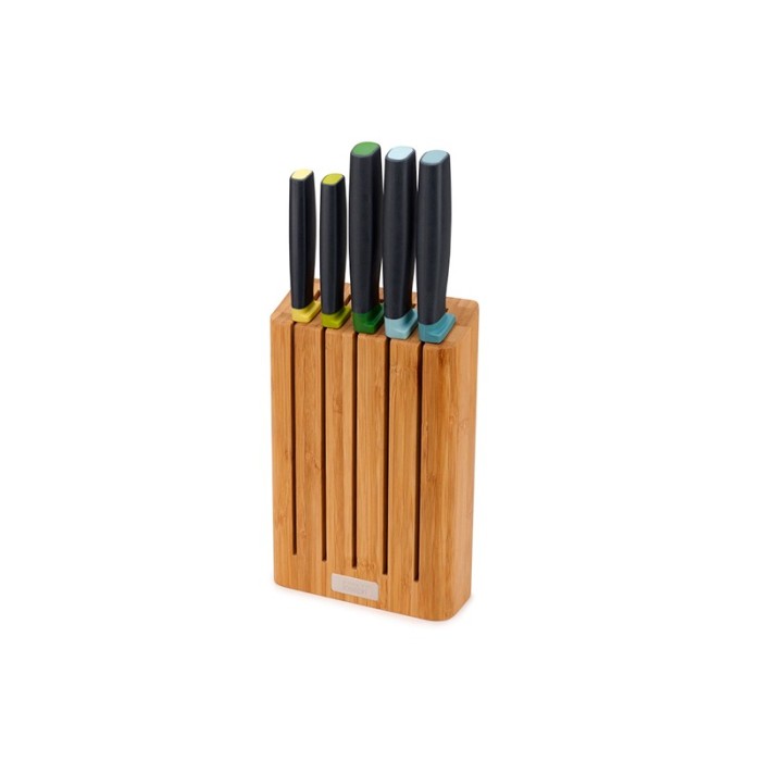 Bloco em Bambu com 5 Facas – Multicolorido – Elevate – Joseph Joseph