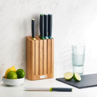 Bloco em Bambu com 5 Facas – Multicolorido – Elevate – Joseph Joseph