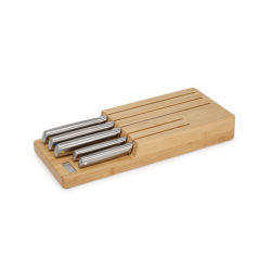Conjunto de 5 Facas e Bloco – Steel Bamboo – Elevate – Joseph Joseph