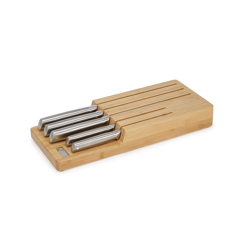 Conjunto de 5 Facas e Bloco – Steel Bamboo – Elevate – Joseph Joseph