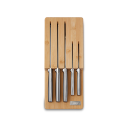 Conjunto de 5 Facas e Bloco – Steel Bamboo – Elevate – Joseph Joseph