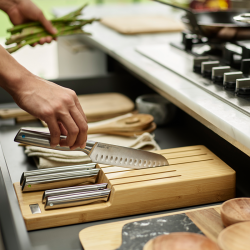 Conjunto de 5 Facas e Bloco – Steel Bamboo – Elevate – Joseph Joseph